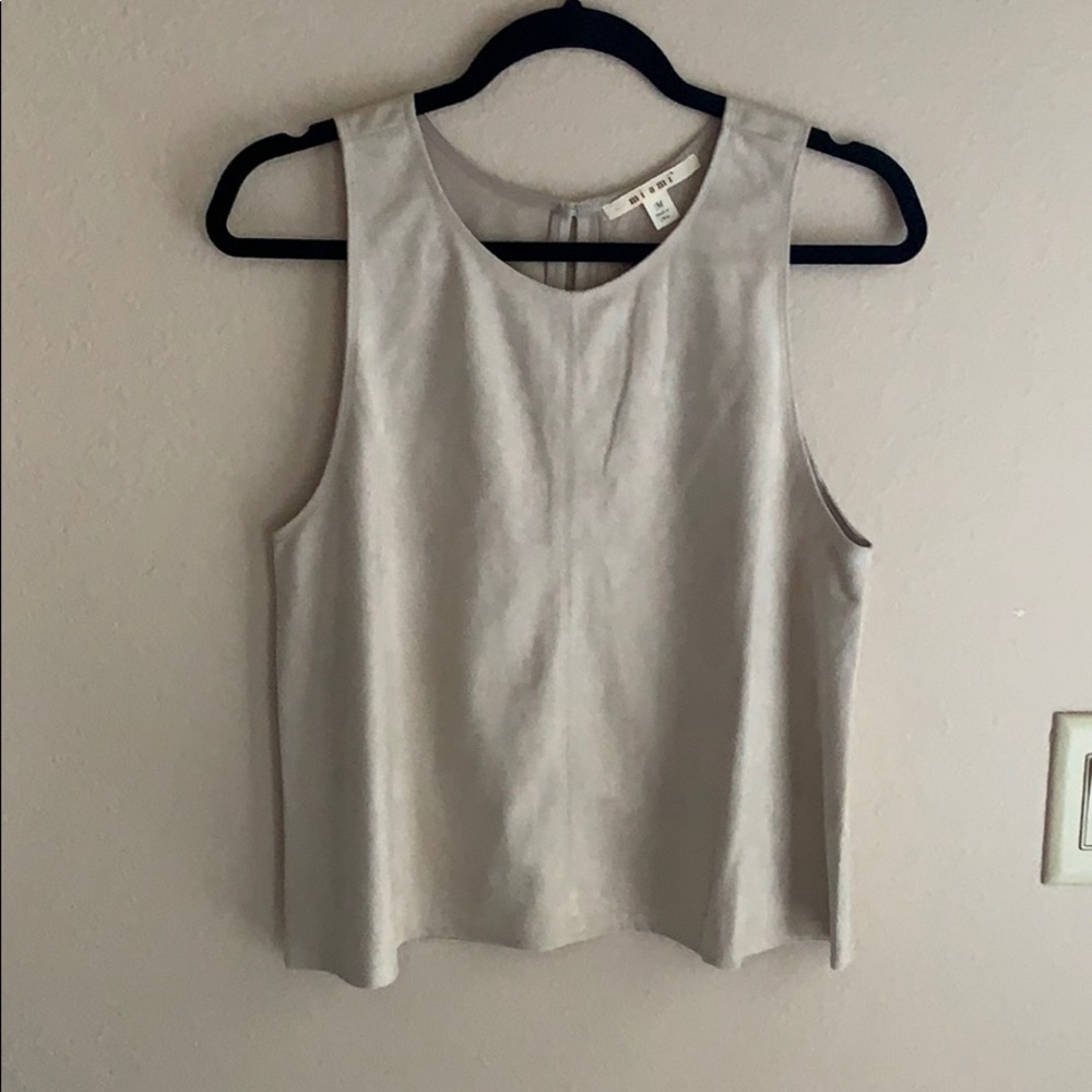 Faux Suede Sleeveless Top